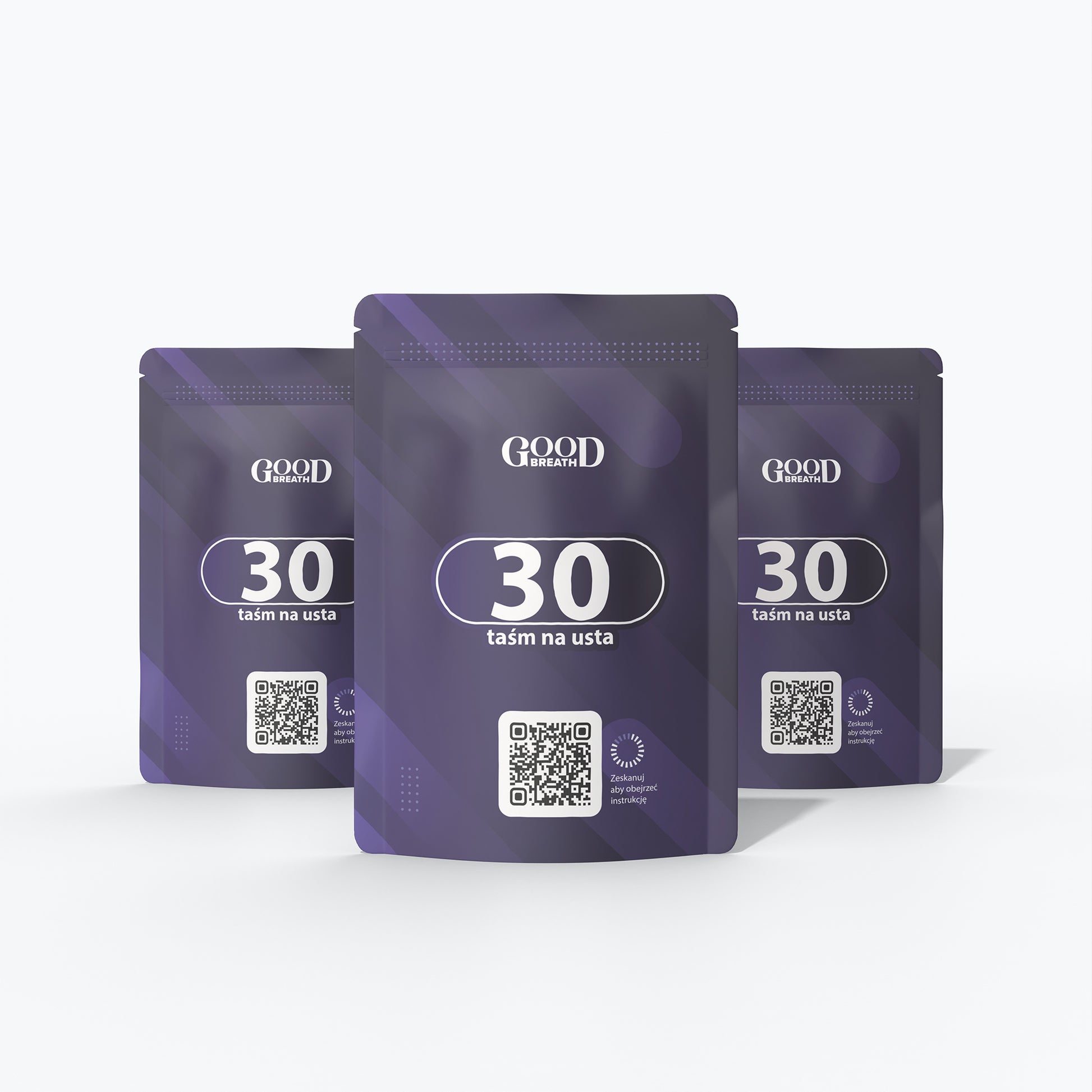 Taśmy zaklejające usta GoodBreath - zestaw 2 opakowania + 1 gratis