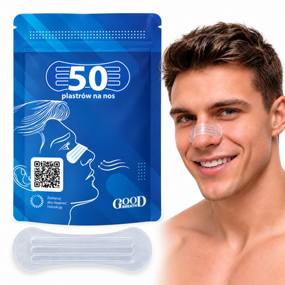 Zaokrąglone plastry na nos GoodBreath - 50 sztuk