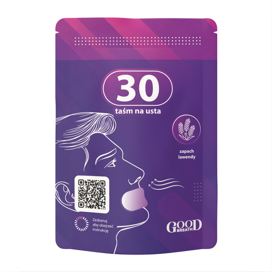 Taśmy do zaklejania ust GoodBreath o zapachu lawendy – 30 sztuk